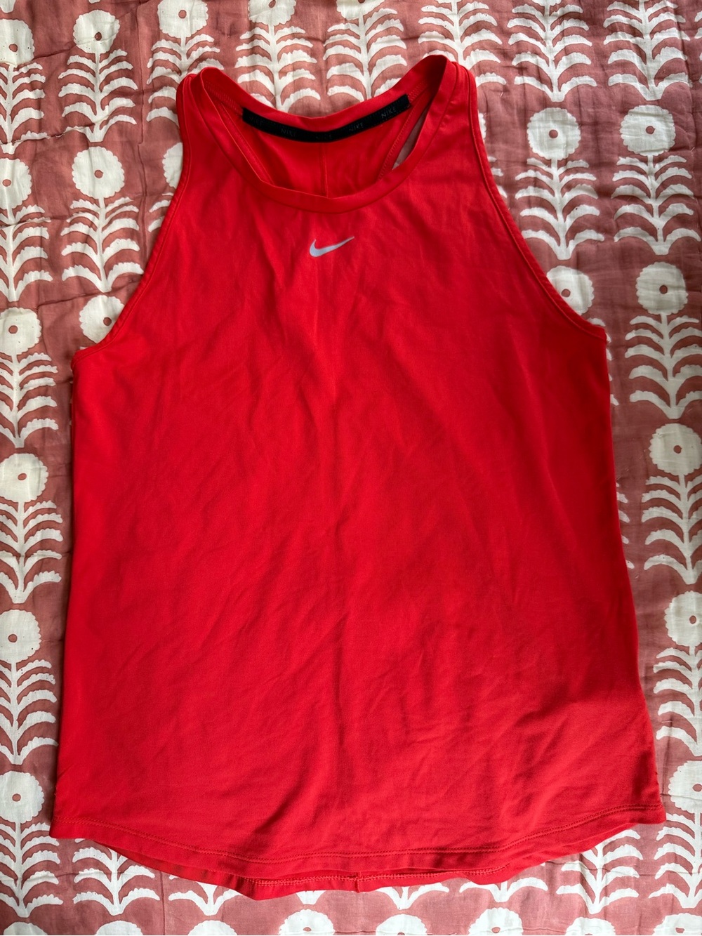 Nike Slim Fit Athletic Tank with Silver Swoosh